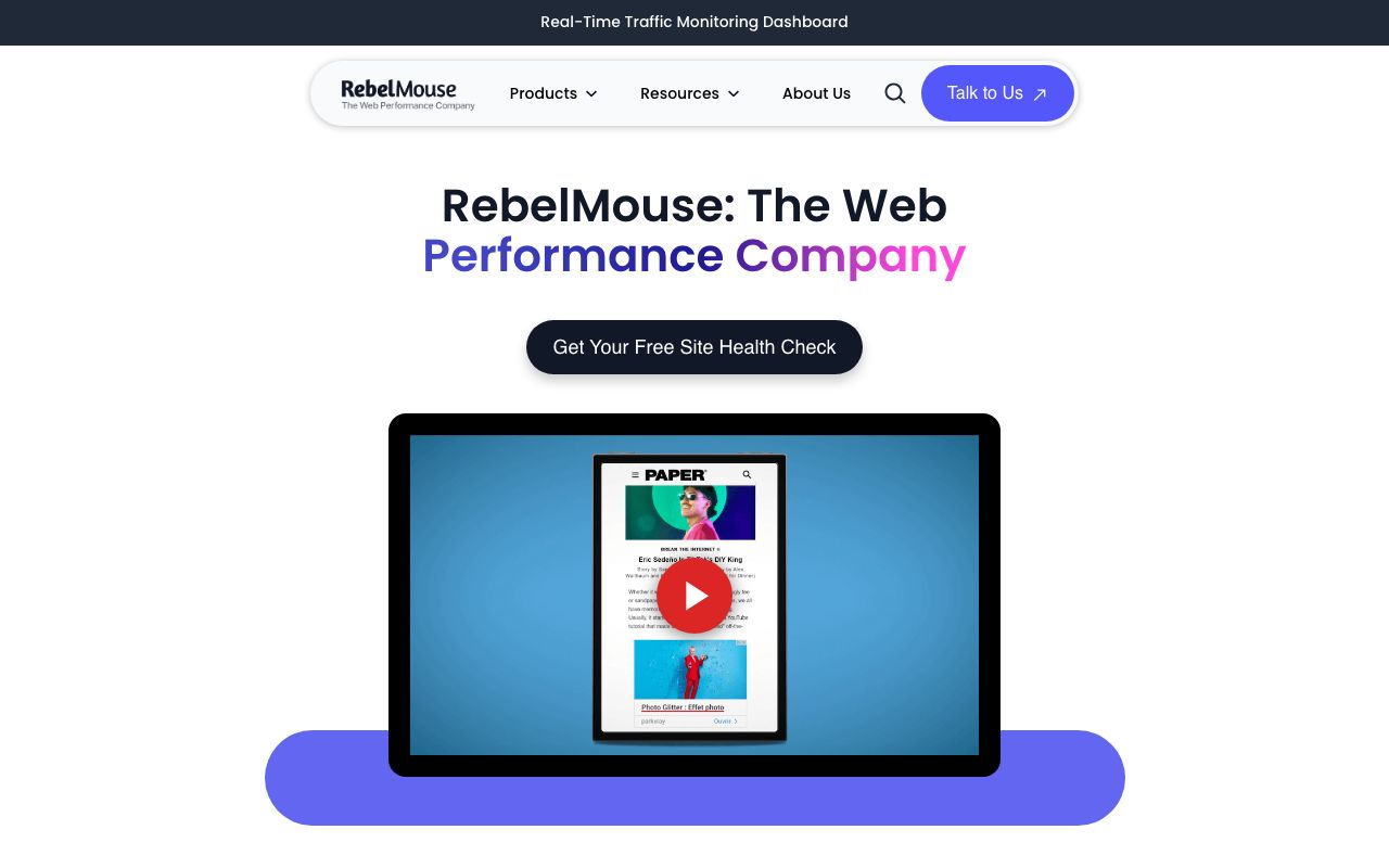 RebelMouse — zrzut ekranu interfejsu