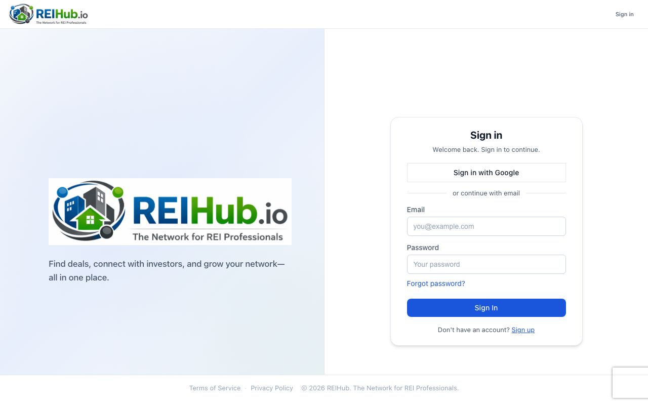 REI Hub — zrzut ekranu interfejsu
