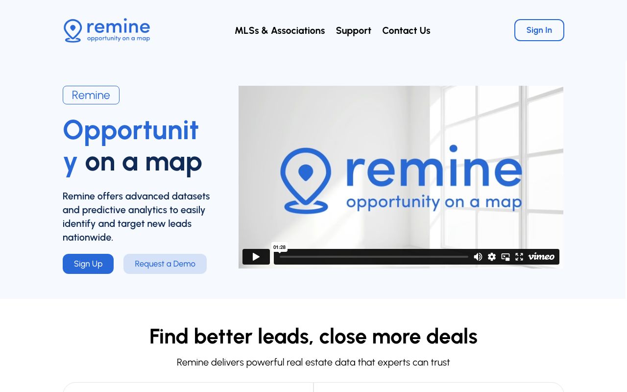 Remine — zrzut ekranu interfejsu