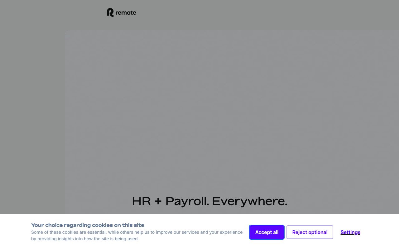 Remote — zrzut ekranu interfejsu