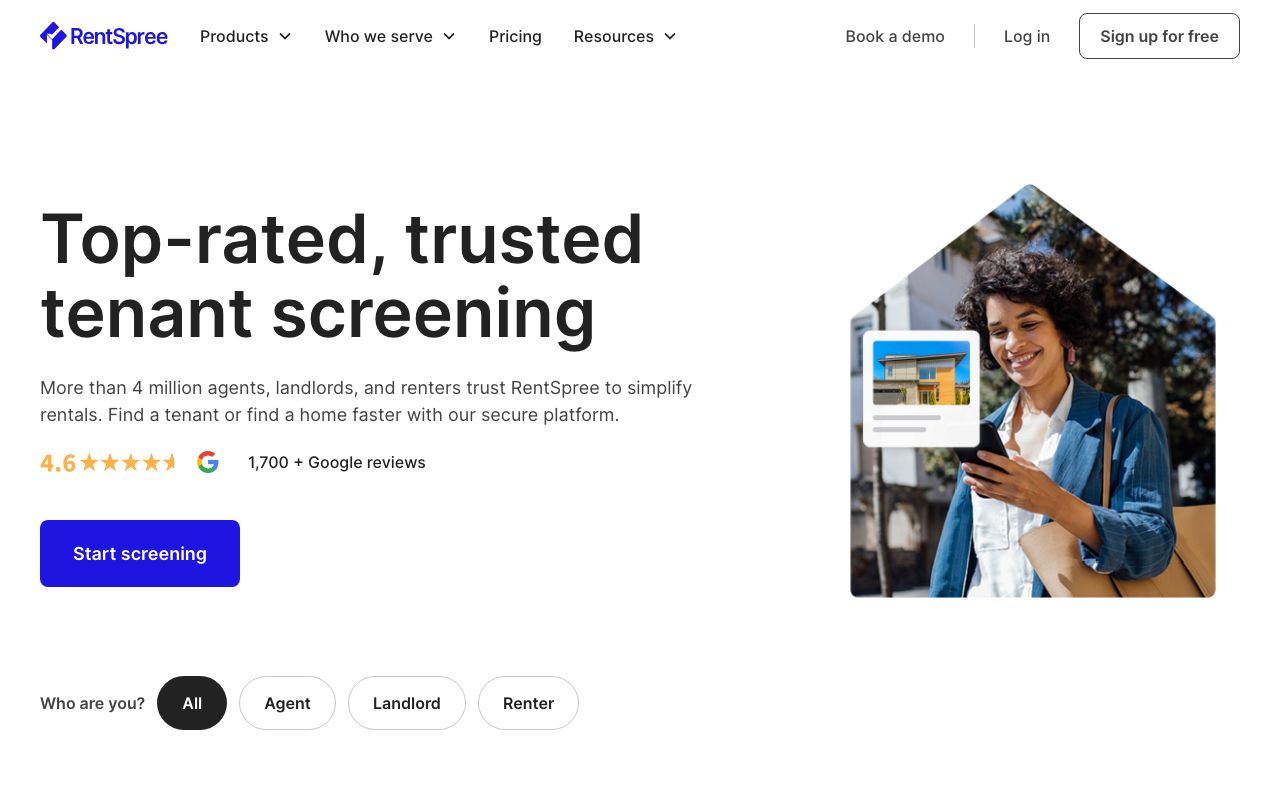 RentSpree. Verified Reviews, Pros & Cons — zrzut ekranu interfejsu