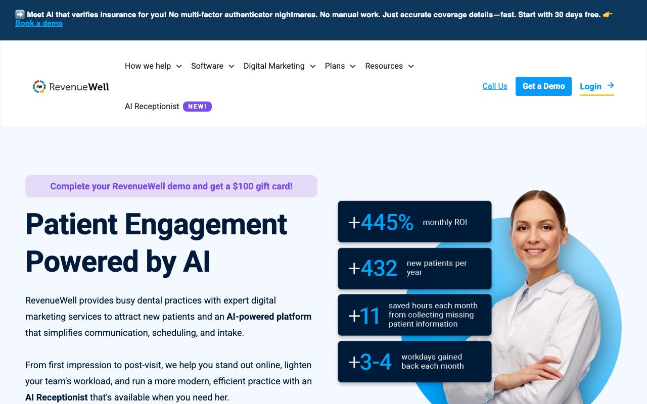 RevenueWell. Verified Reviews, Pros & Cons — zrzut ekranu interfejsu