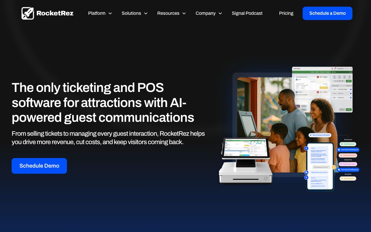 RocketRez — zrzut ekranu interfejsu