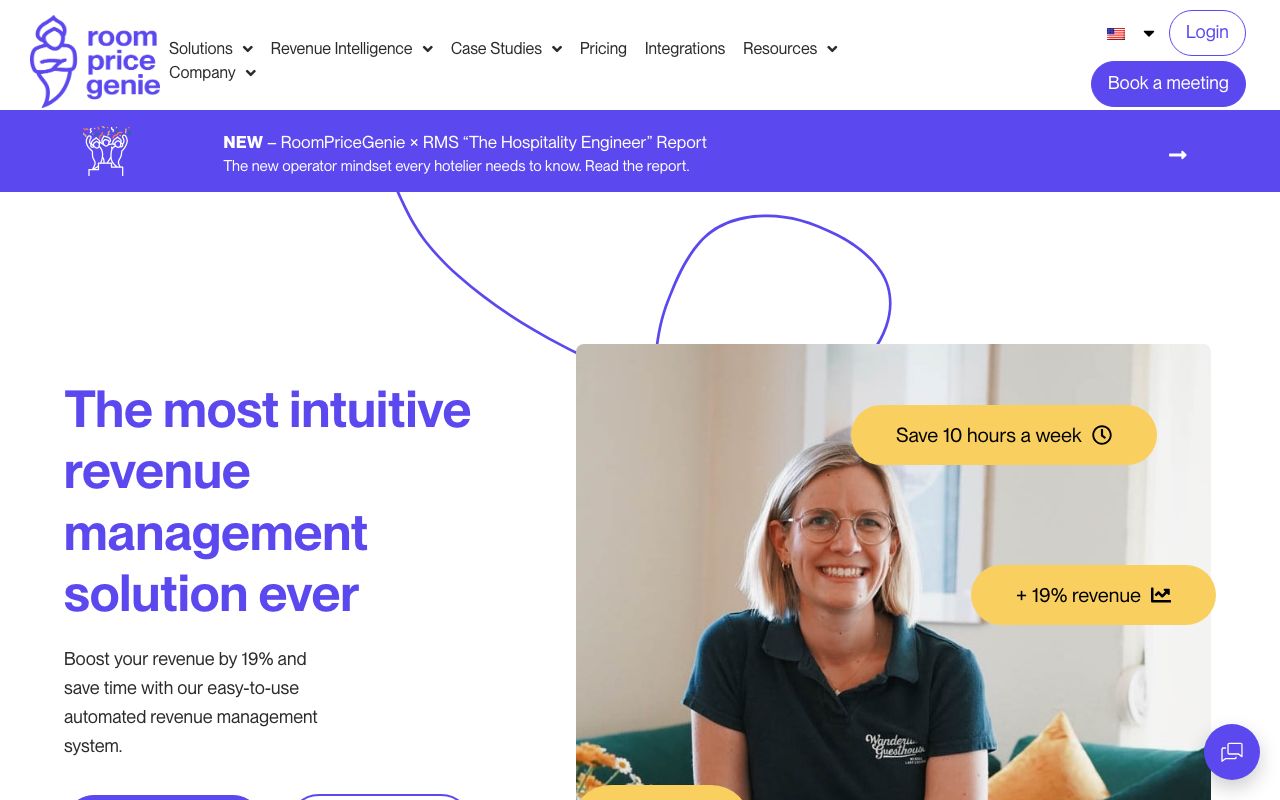 RoomPriceGenie — zrzut ekranu interfejsu