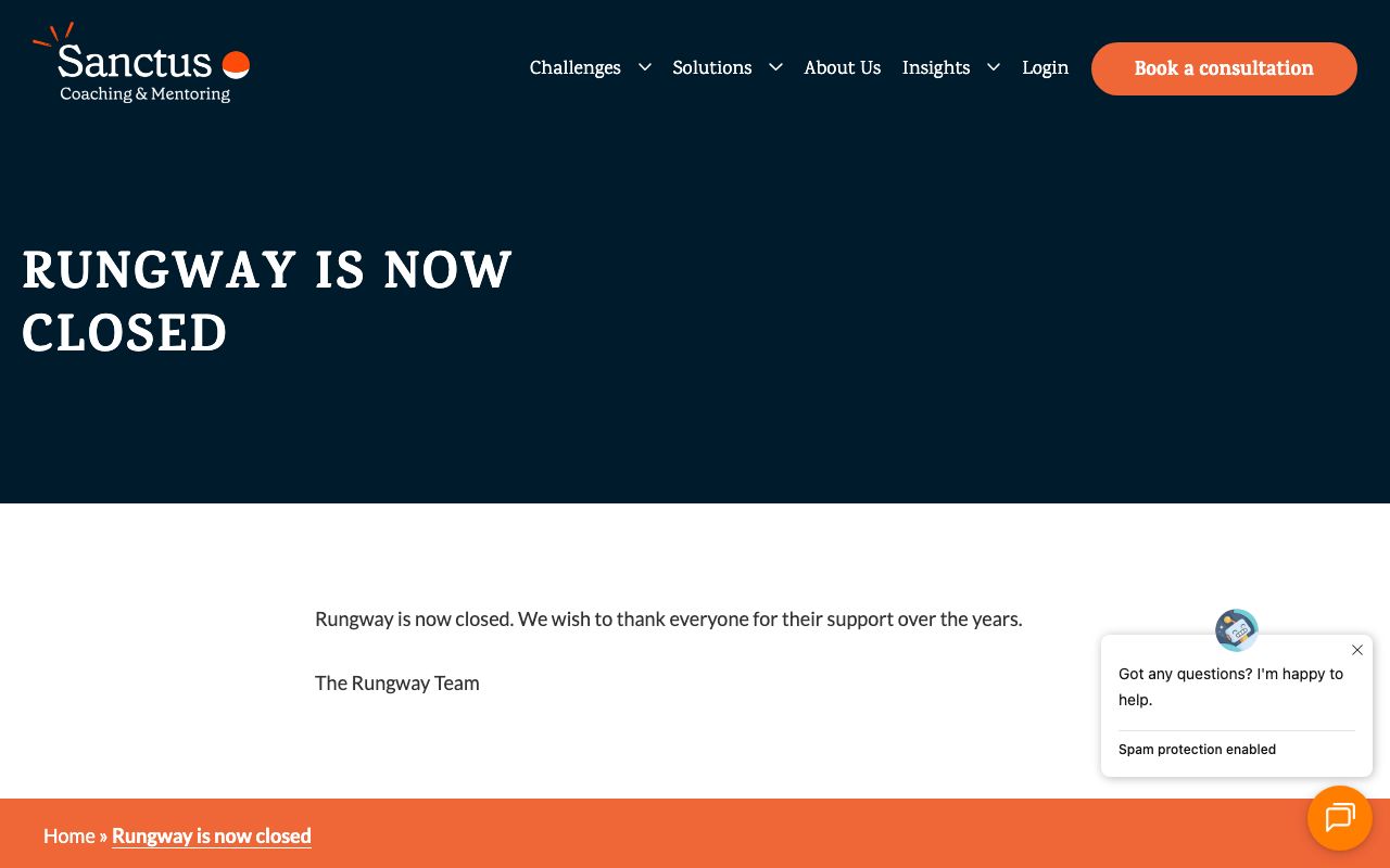 Rungway — zrzut ekranu interfejsu