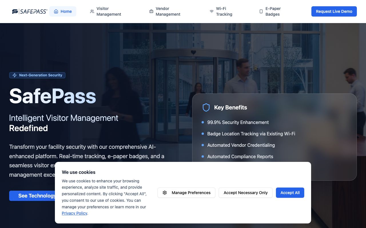 SafePass — zrzut ekranu interfejsu