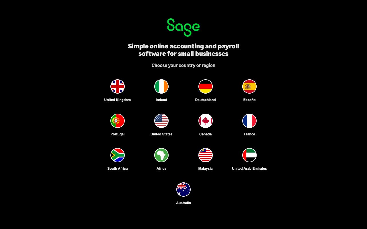 Sage One — zrzut ekranu interfejsu