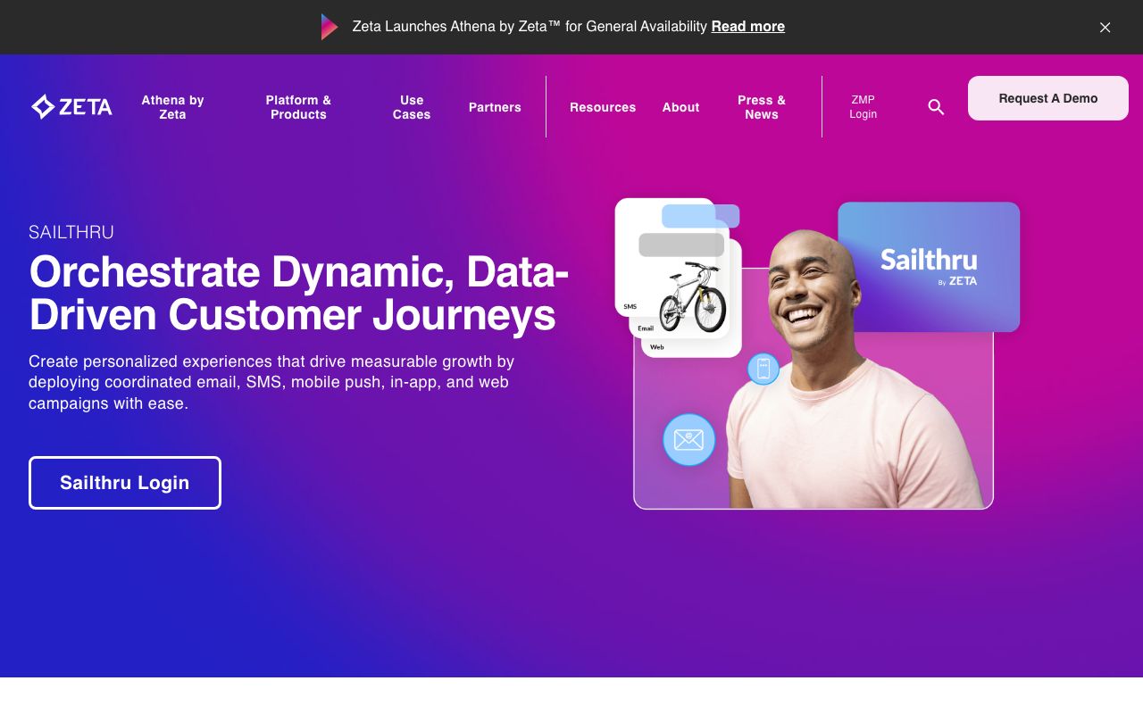 Sailthru — zrzut ekranu interfejsu