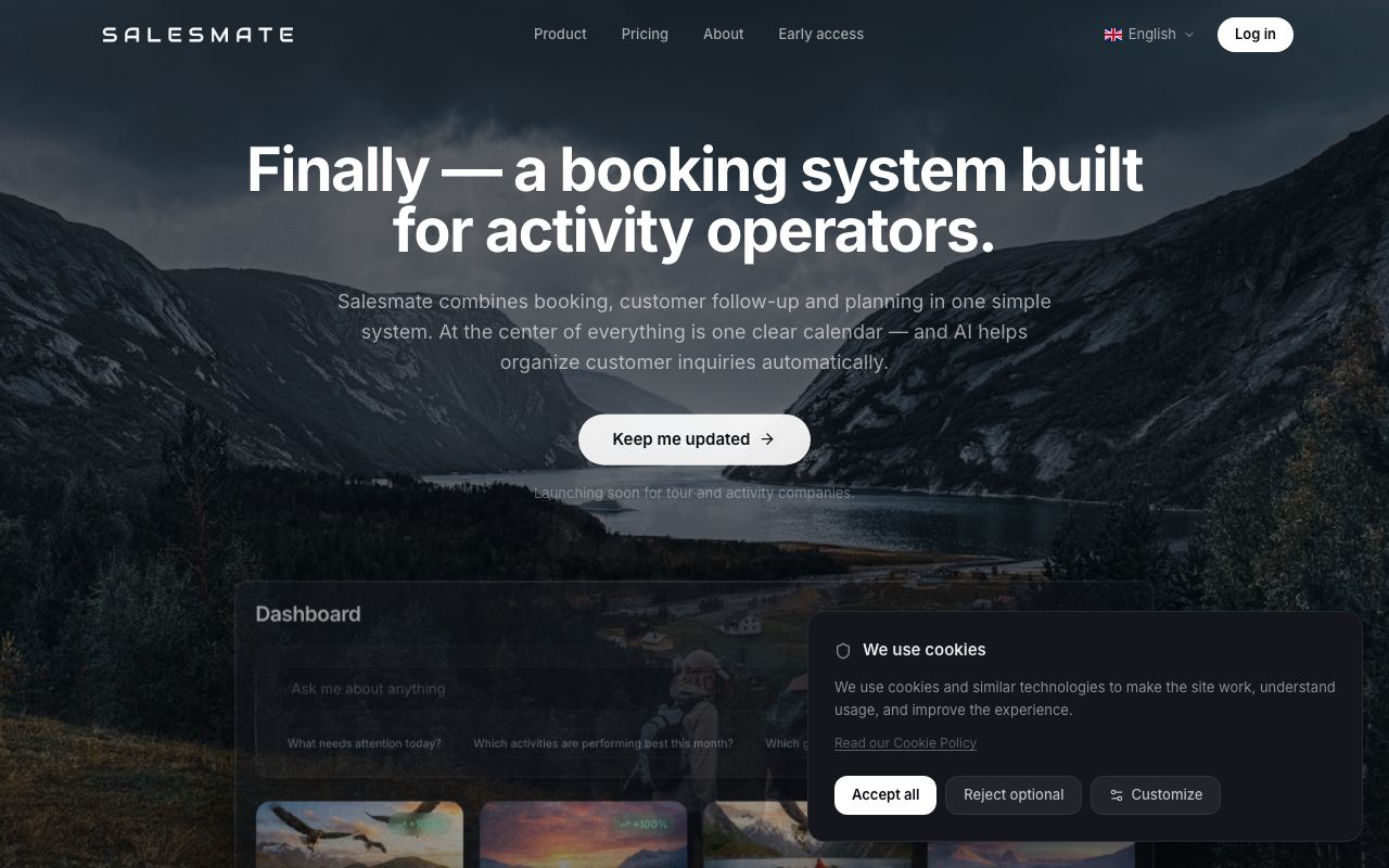 Salesmate — zrzut ekranu interfejsu