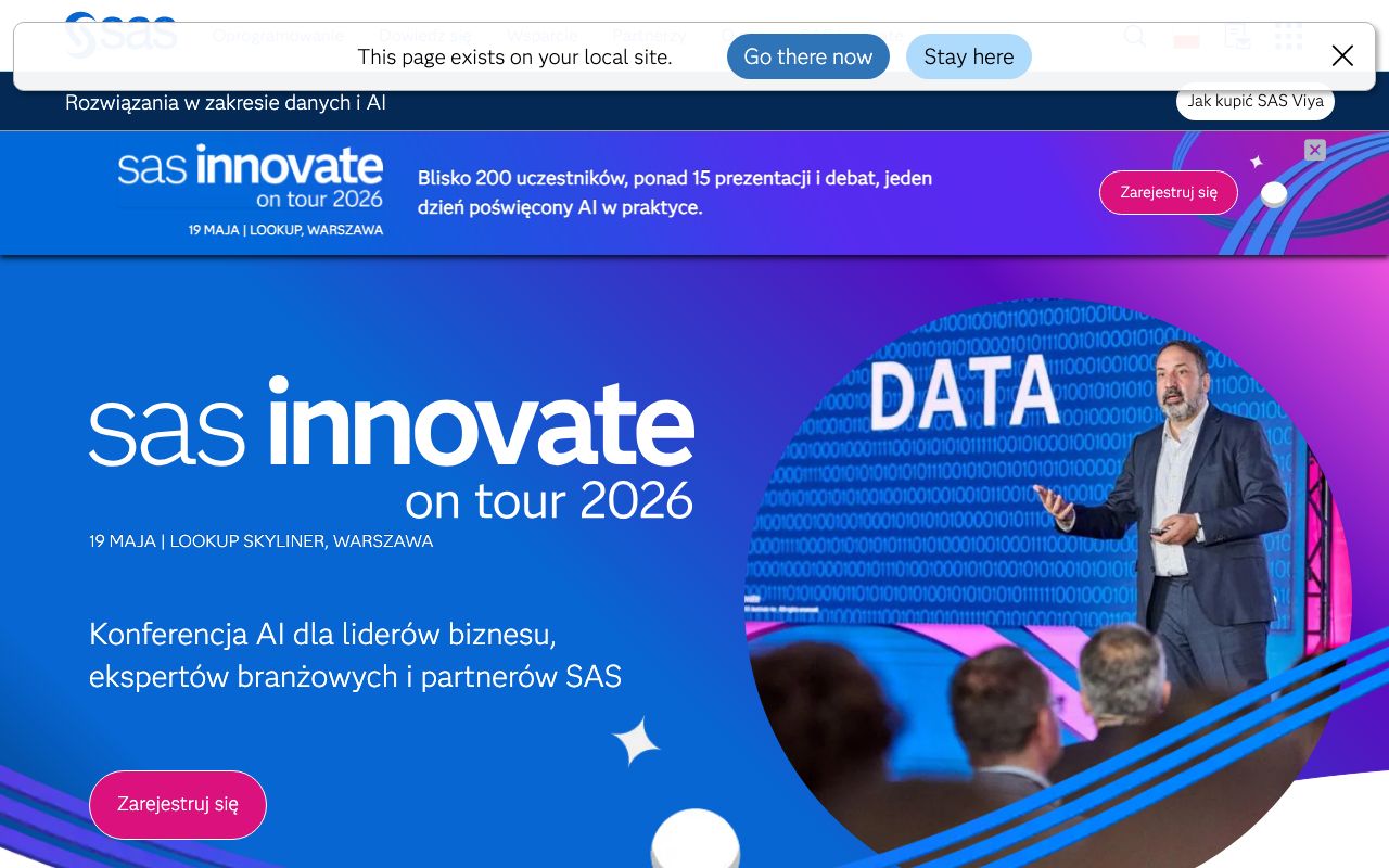 SAS Viya for Learners — zrzut ekranu interfejsu