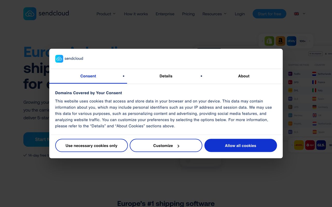 Best Sendcloud Alternatives 2026 — zrzut ekranu interfejsu