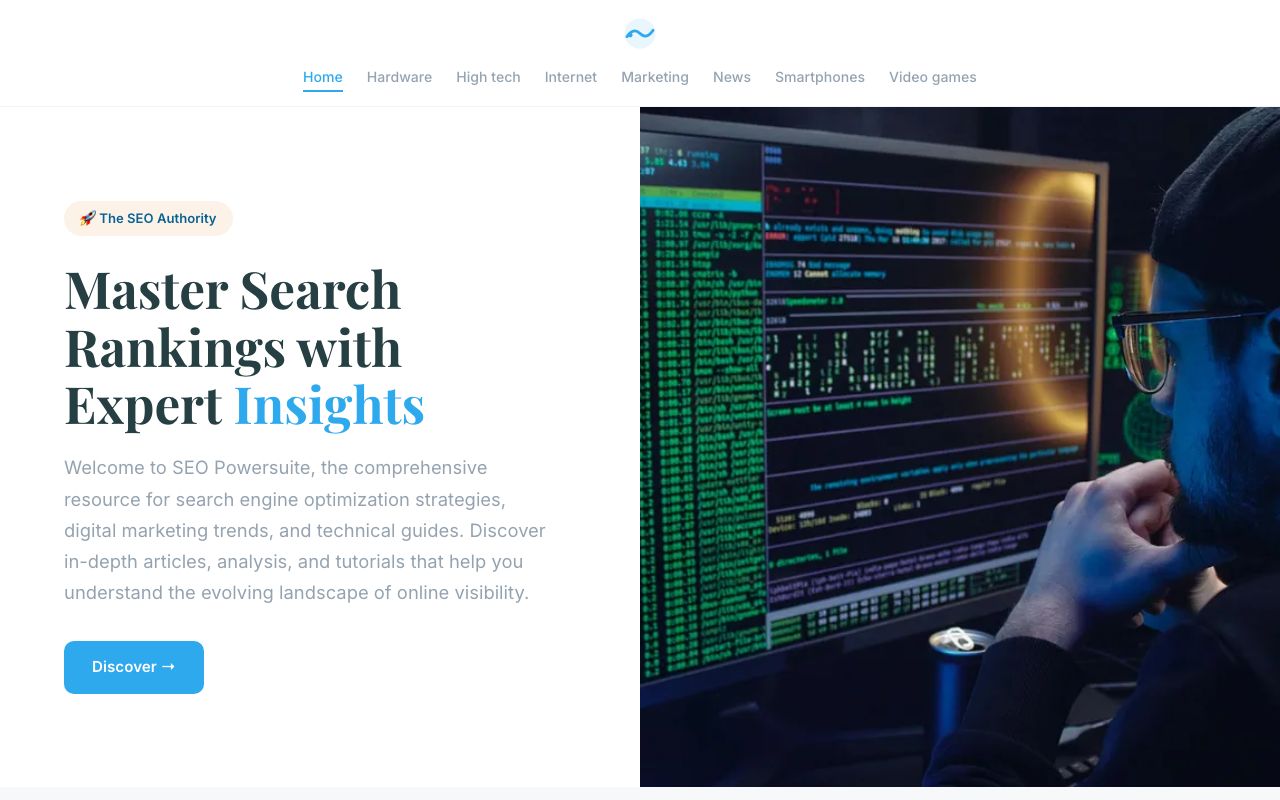 SEO PowerSuite — zrzut ekranu interfejsu