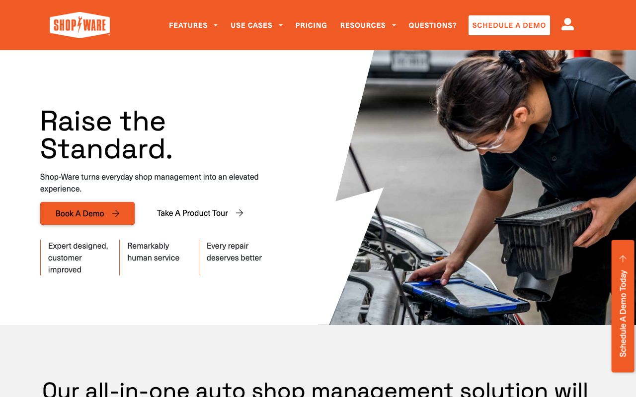 Shop-Ware — zrzut ekranu interfejsu