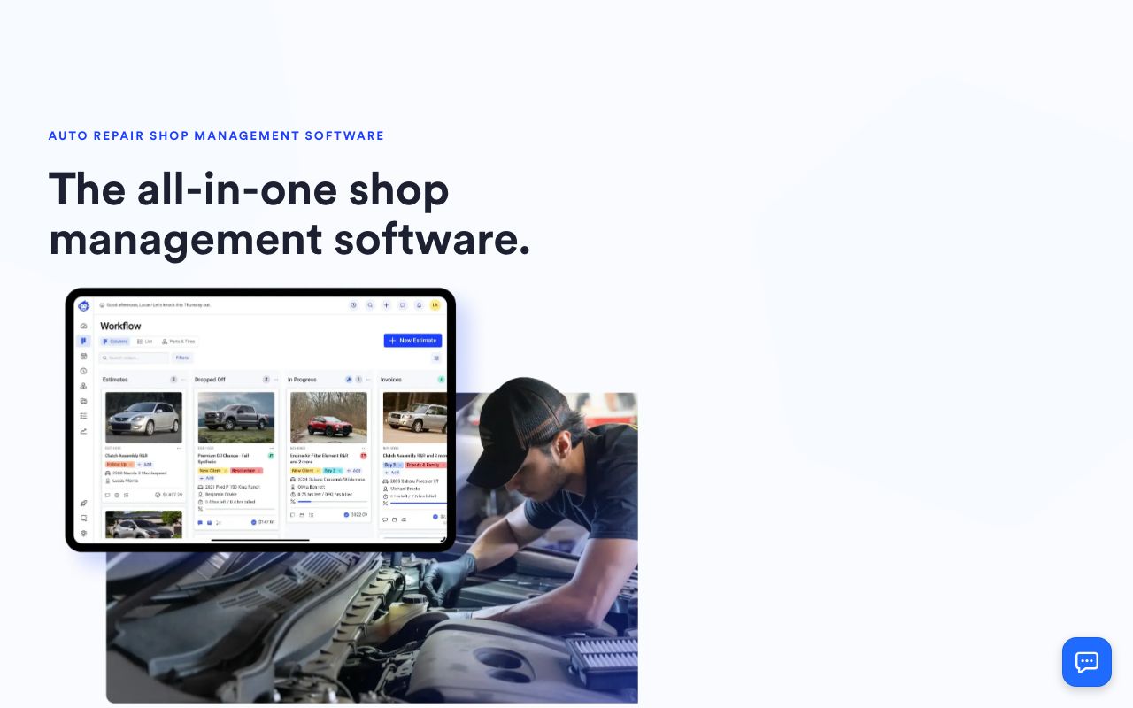 Shopmonkey — zrzut ekranu interfejsu