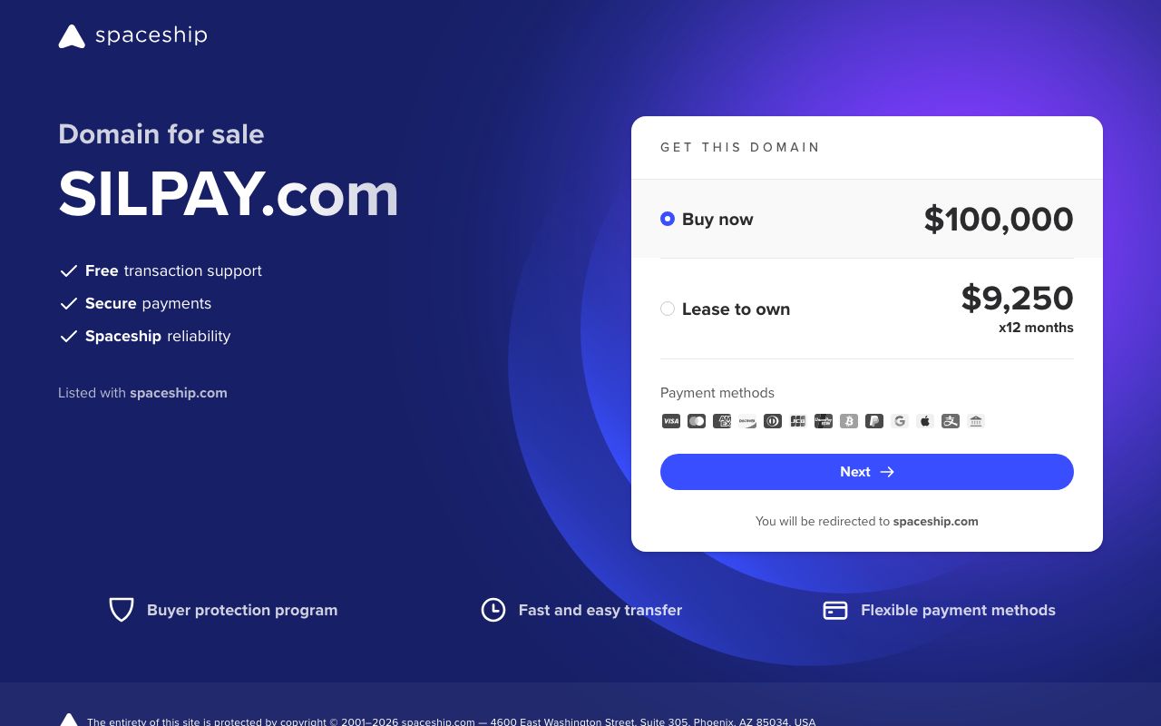 Silpay — zrzut ekranu interfejsu