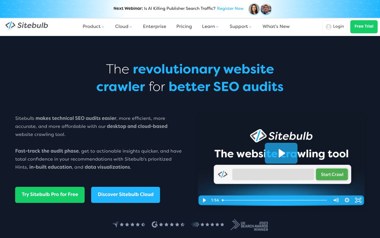 Sitebulb. Verified Reviews, Pros & Cons — zrzut ekranu interfejsu