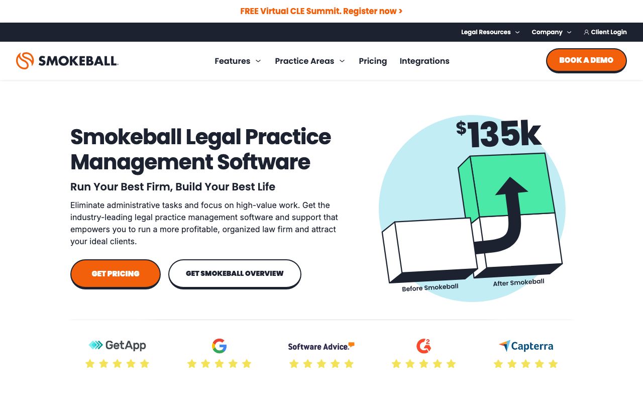 Smokeball. Verified Reviews, Pros & Cons — zrzut ekranu interfejsu