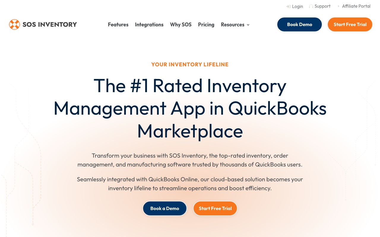 SOS Inventory. Verified Reviews, Pros & Cons — zrzut ekranu interfejsu
