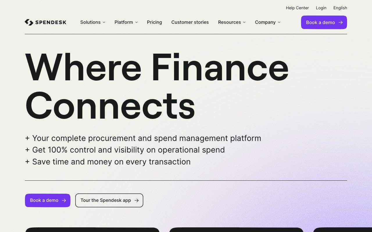 Spendesk — zrzut ekranu interfejsu