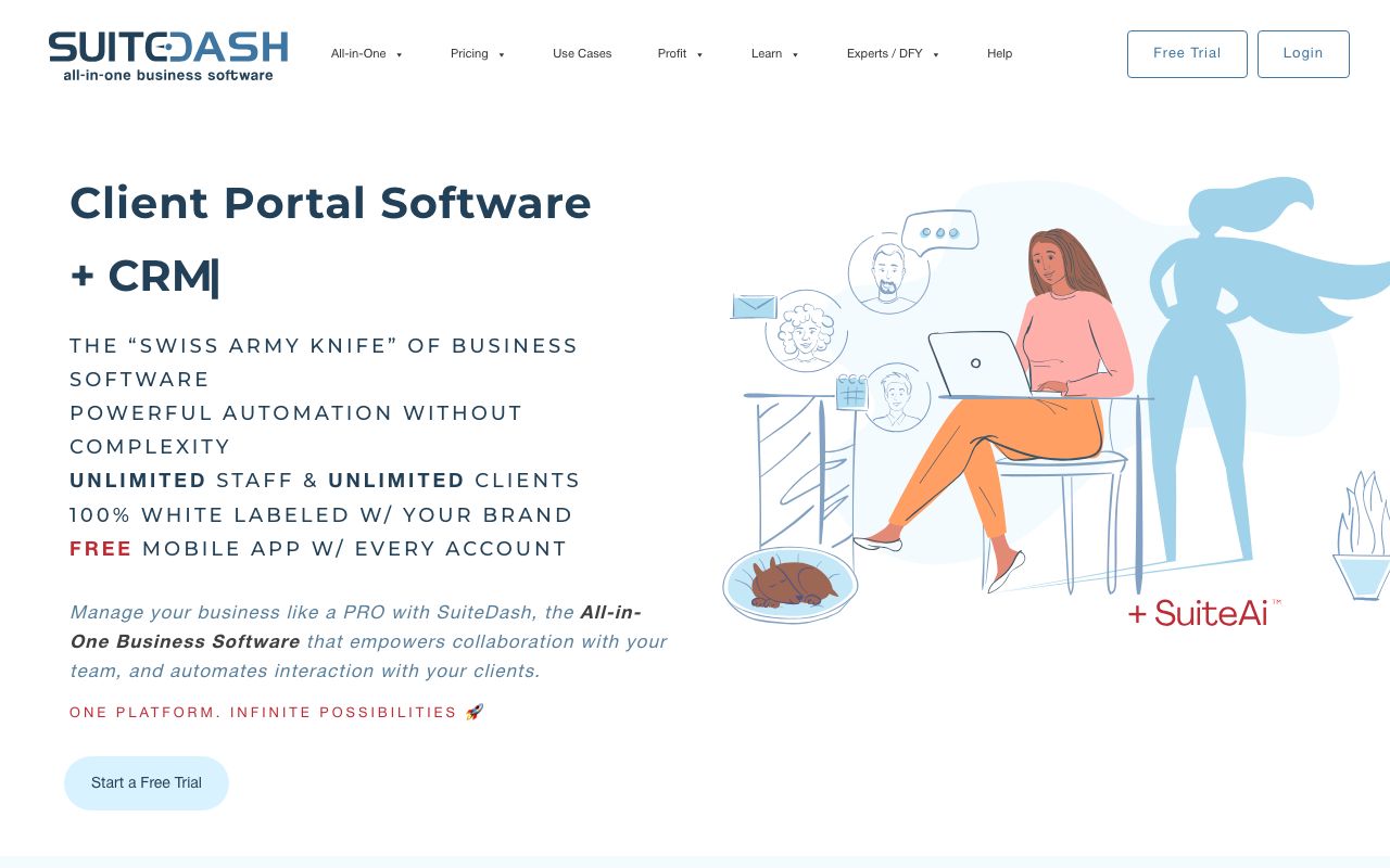 SuiteDash. Verified Reviews, Pros & Cons — zrzut ekranu interfejsu
