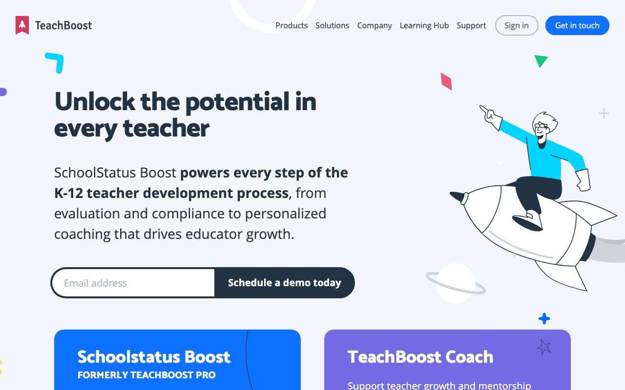 TeachBoost — zrzut ekranu interfejsu