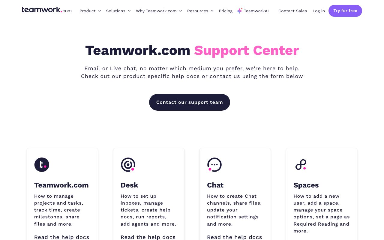 Teamwork CRM — zrzut ekranu interfejsu