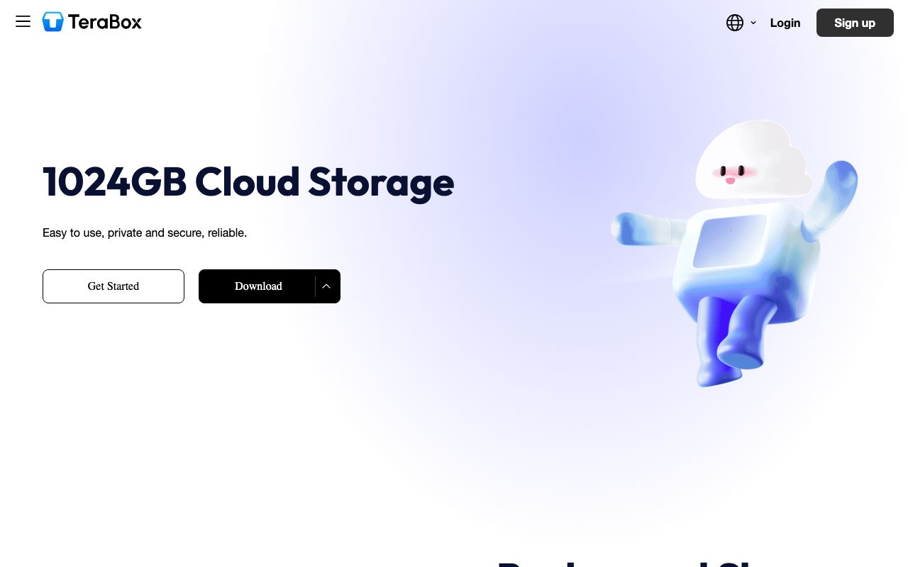 TeraBox — zrzut ekranu interfejsu