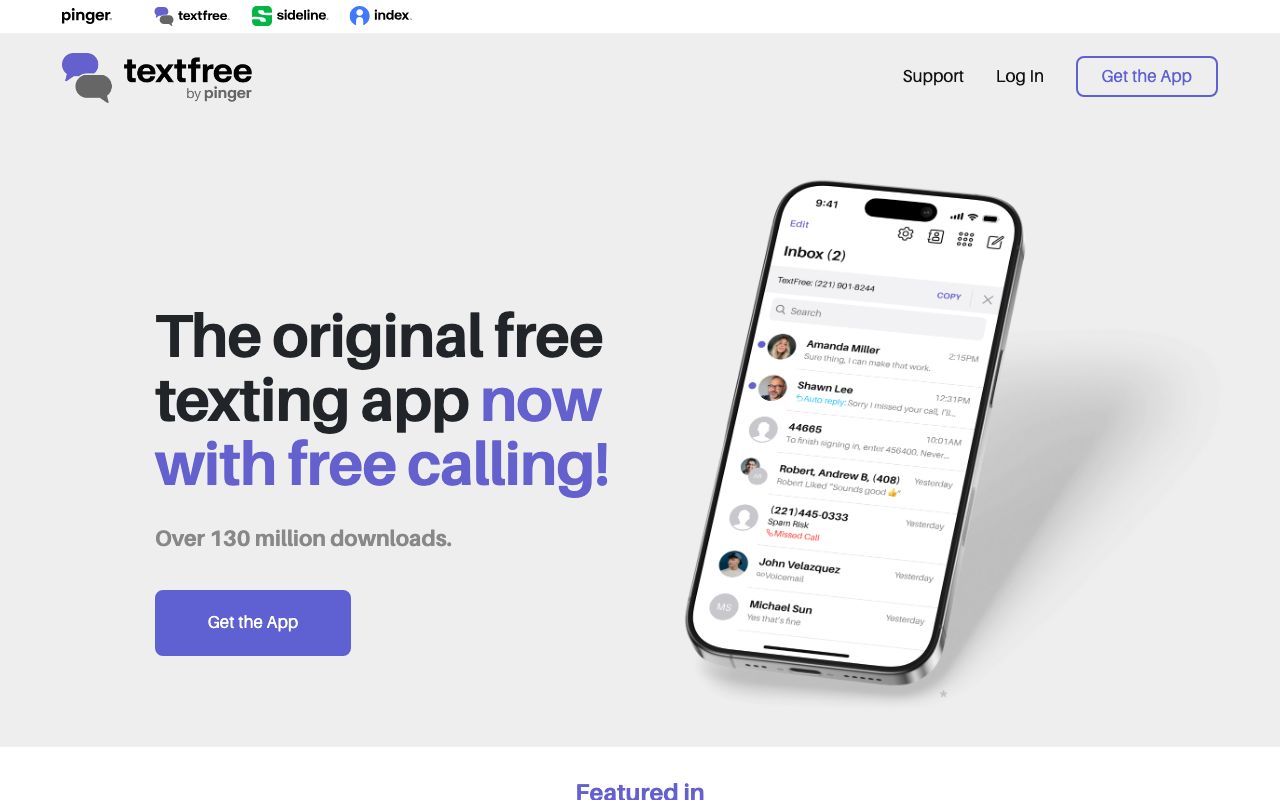 TextFree. Verified Reviews, Pros & Cons — zrzut ekranu interfejsu
