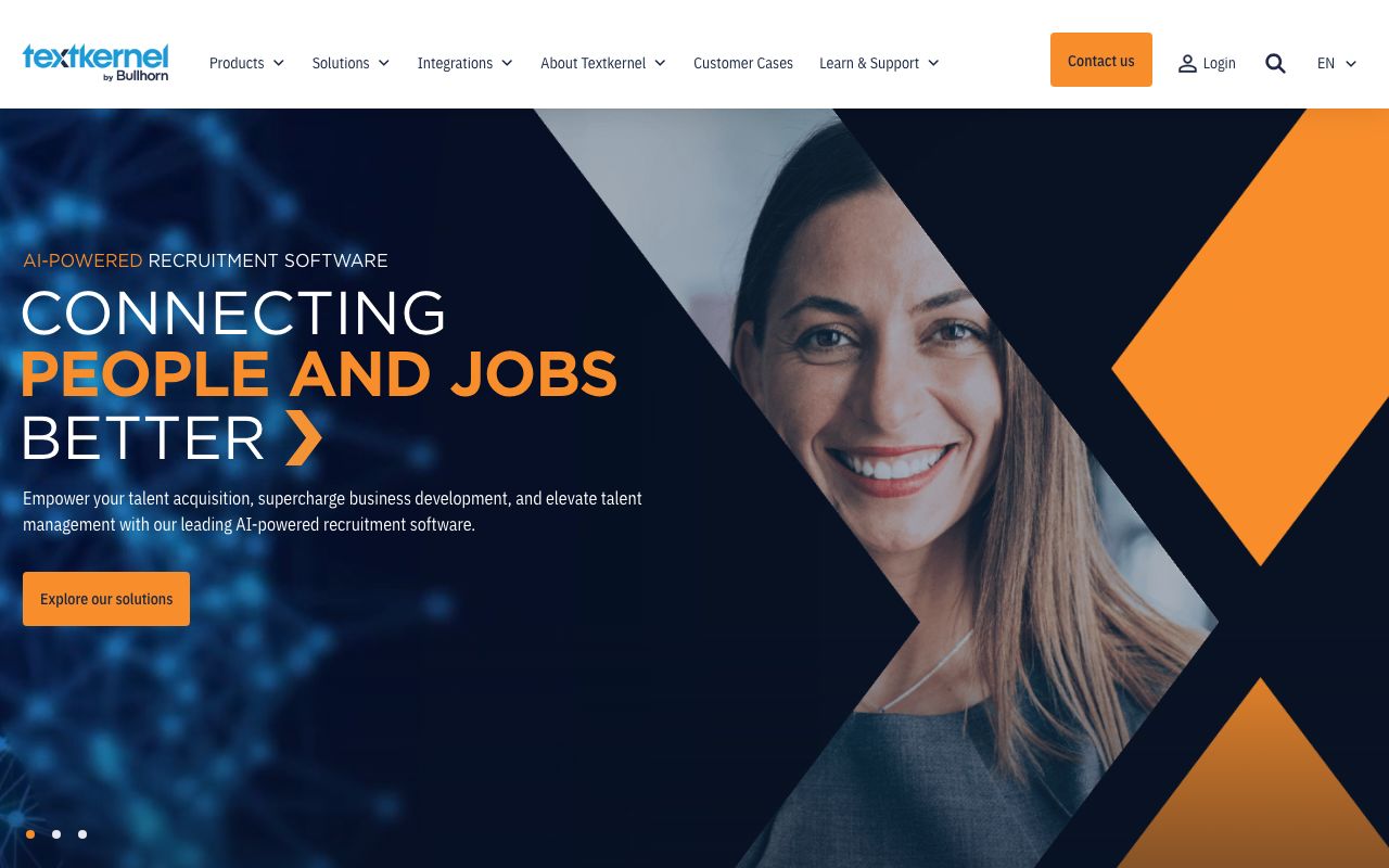 Textkernel — zrzut ekranu interfejsu