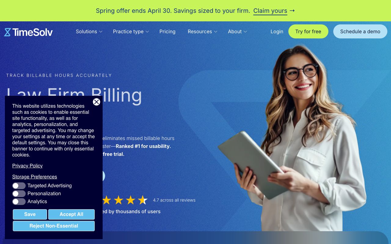 TimeSolv — zrzut ekranu interfejsu