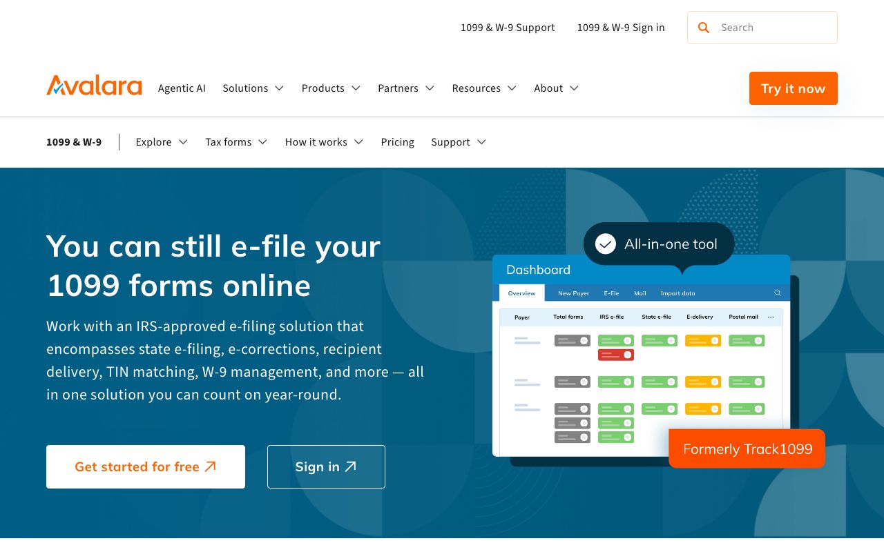 Track1099 Pricing, Alternatives & More 2026 — zrzut ekranu interfejsu