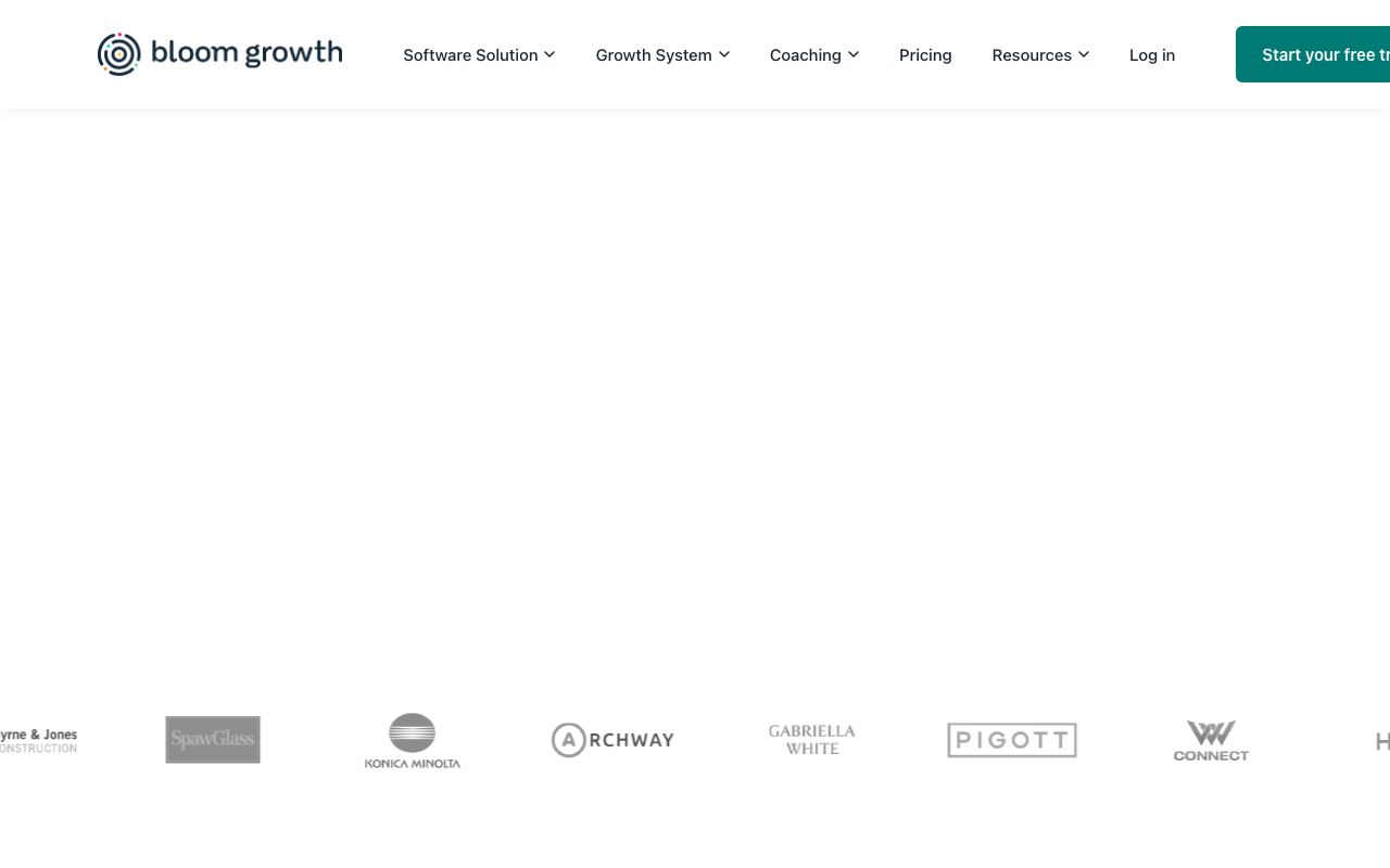 Bloom Growth — zrzut ekranu interfejsu
