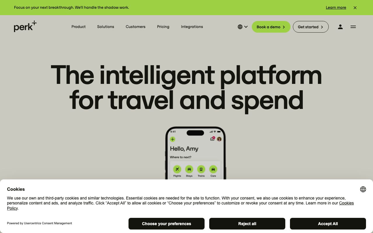Perk | GetApp — zrzut ekranu interfejsu