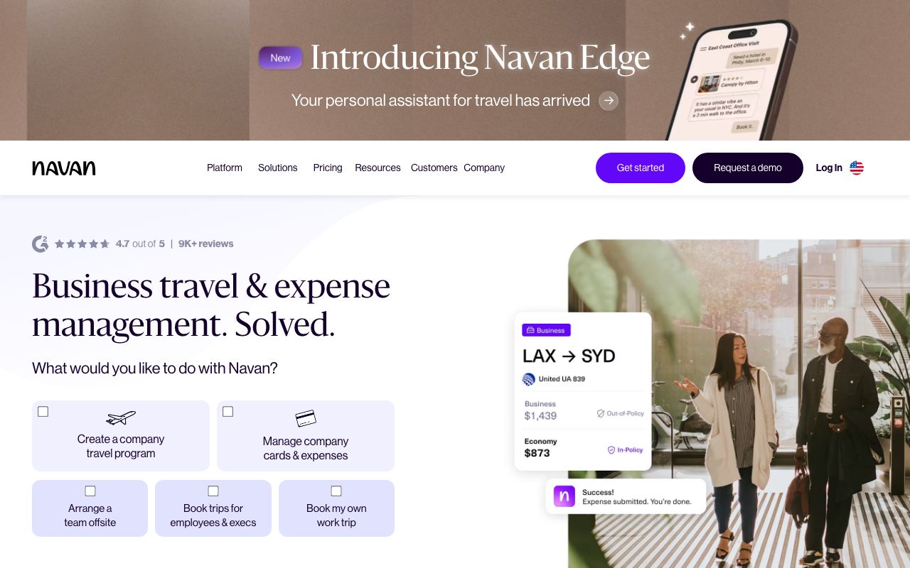 Navan — zrzut ekranu interfejsu