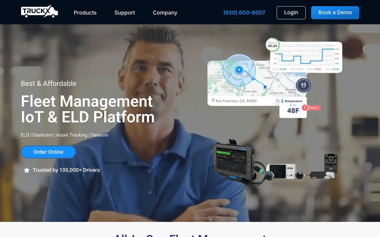 TruckX. Verified Reviews, Pros & Cons — zrzut ekranu interfejsu