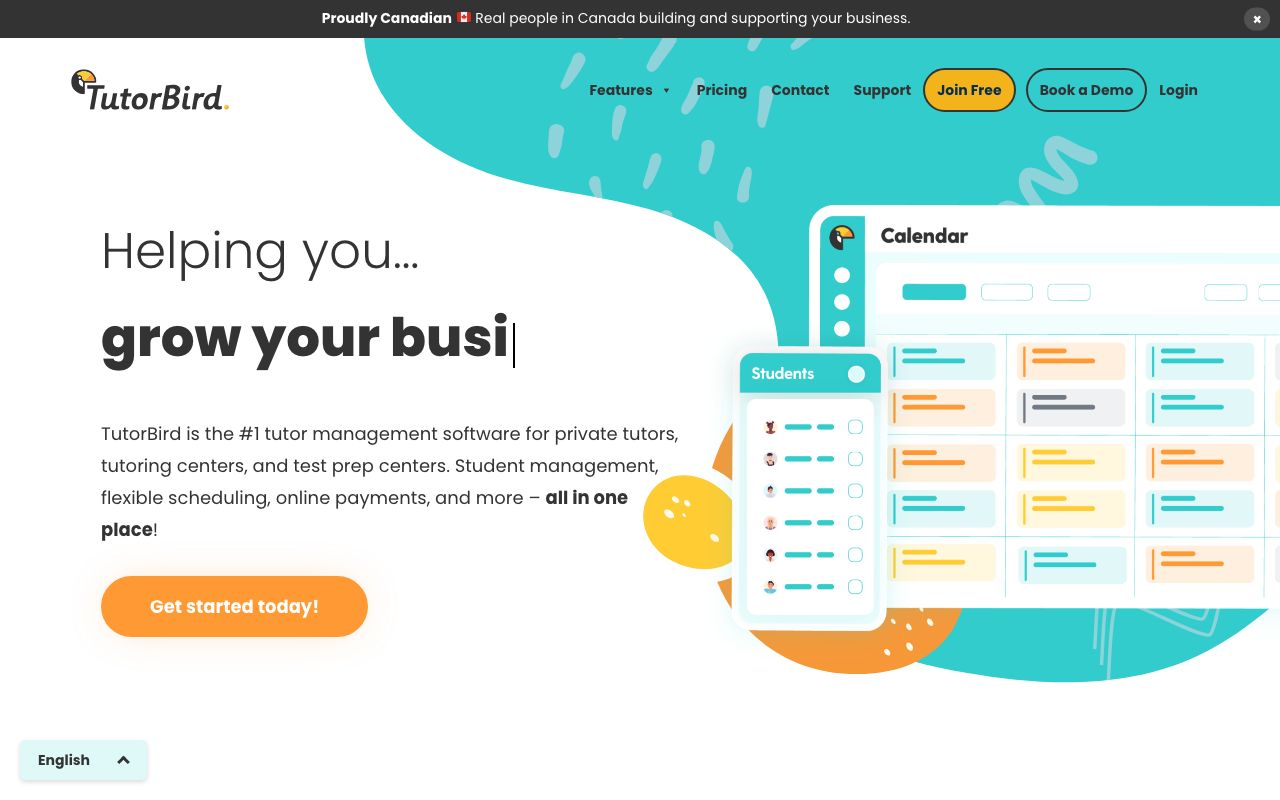 TutorBird — zrzut ekranu interfejsu