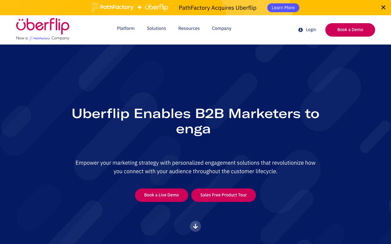 Uberflip. Verified Reviews, Pros & Cons — zrzut ekranu interfejsu