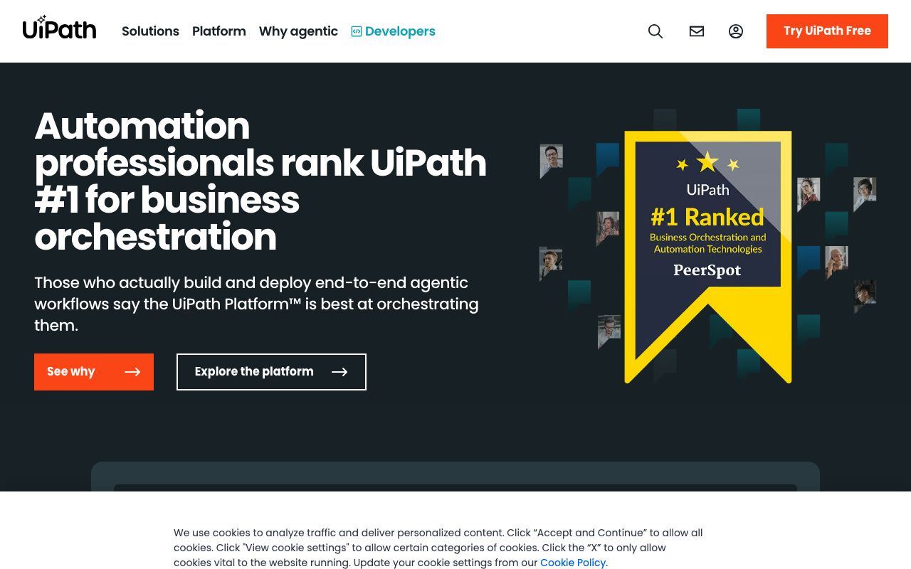 UiPath — zrzut ekranu interfejsu