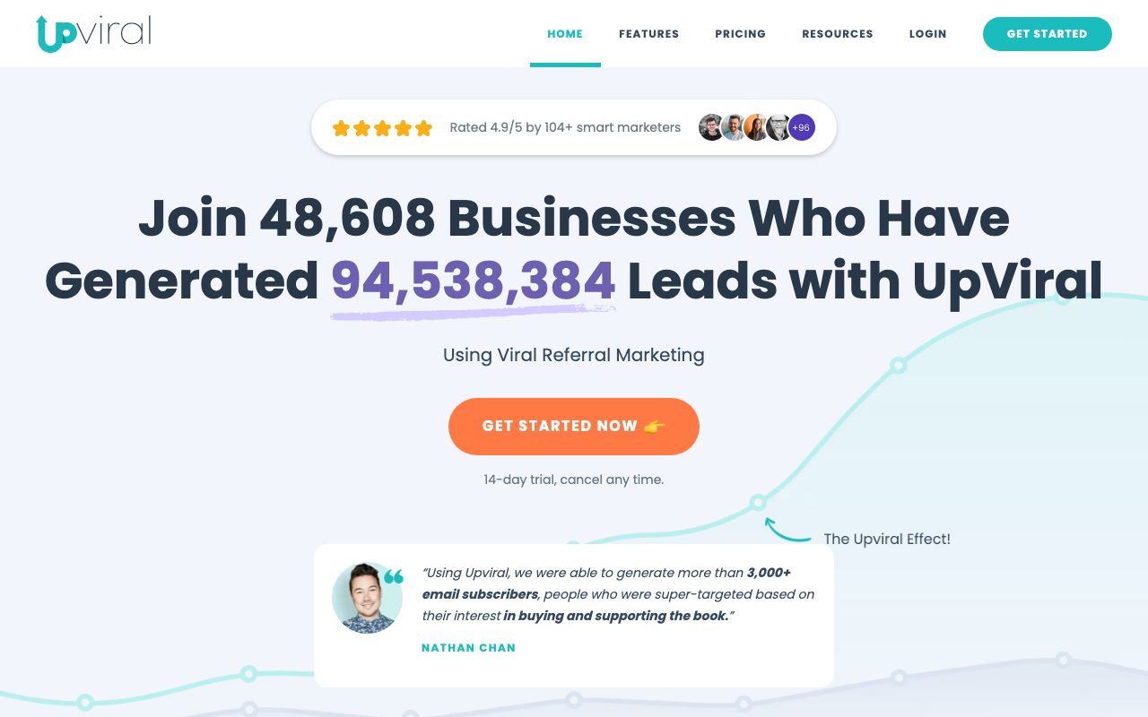 UpViral. Verified Reviews, Pros & Cons — zrzut ekranu interfejsu