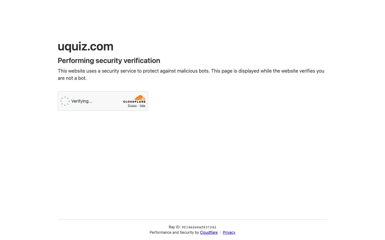 uQuiz — zrzut ekranu interfejsu