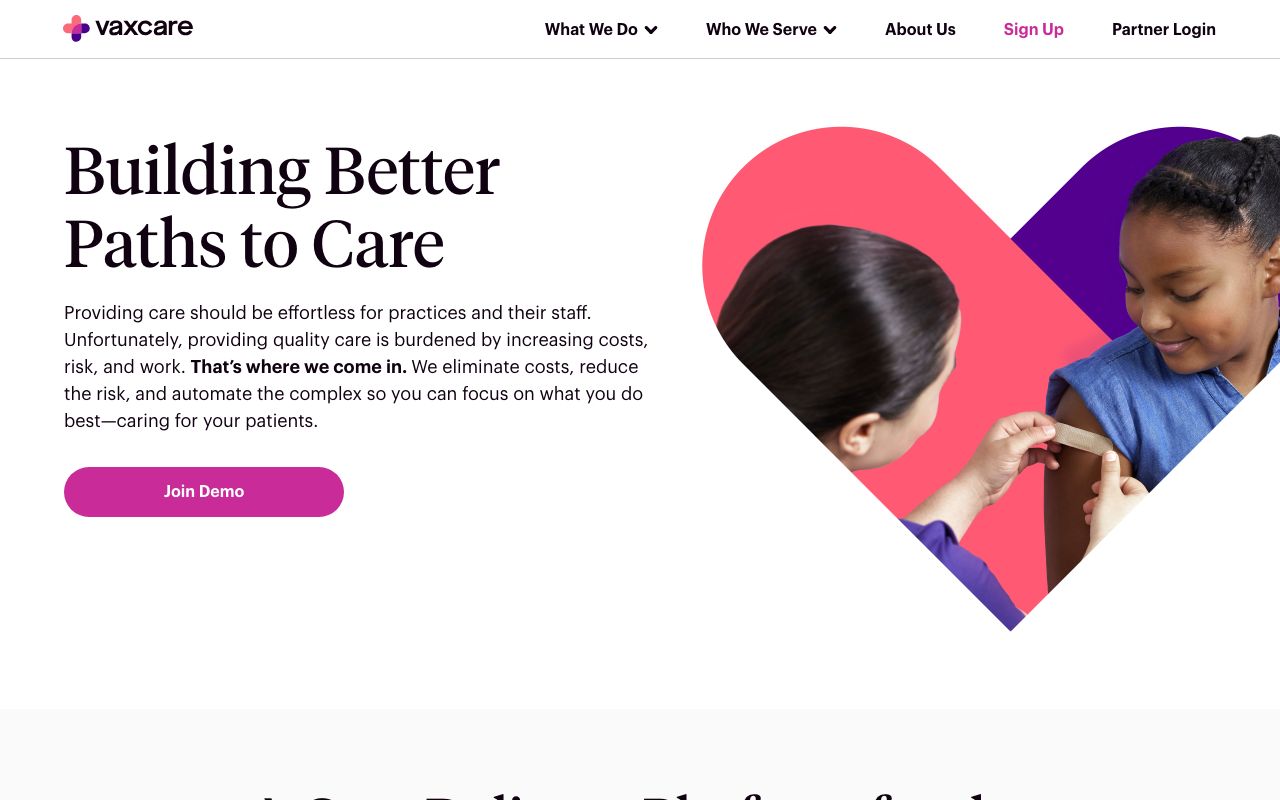 VaxCare. Verified Reviews, Pros & Cons — zrzut ekranu interfejsu