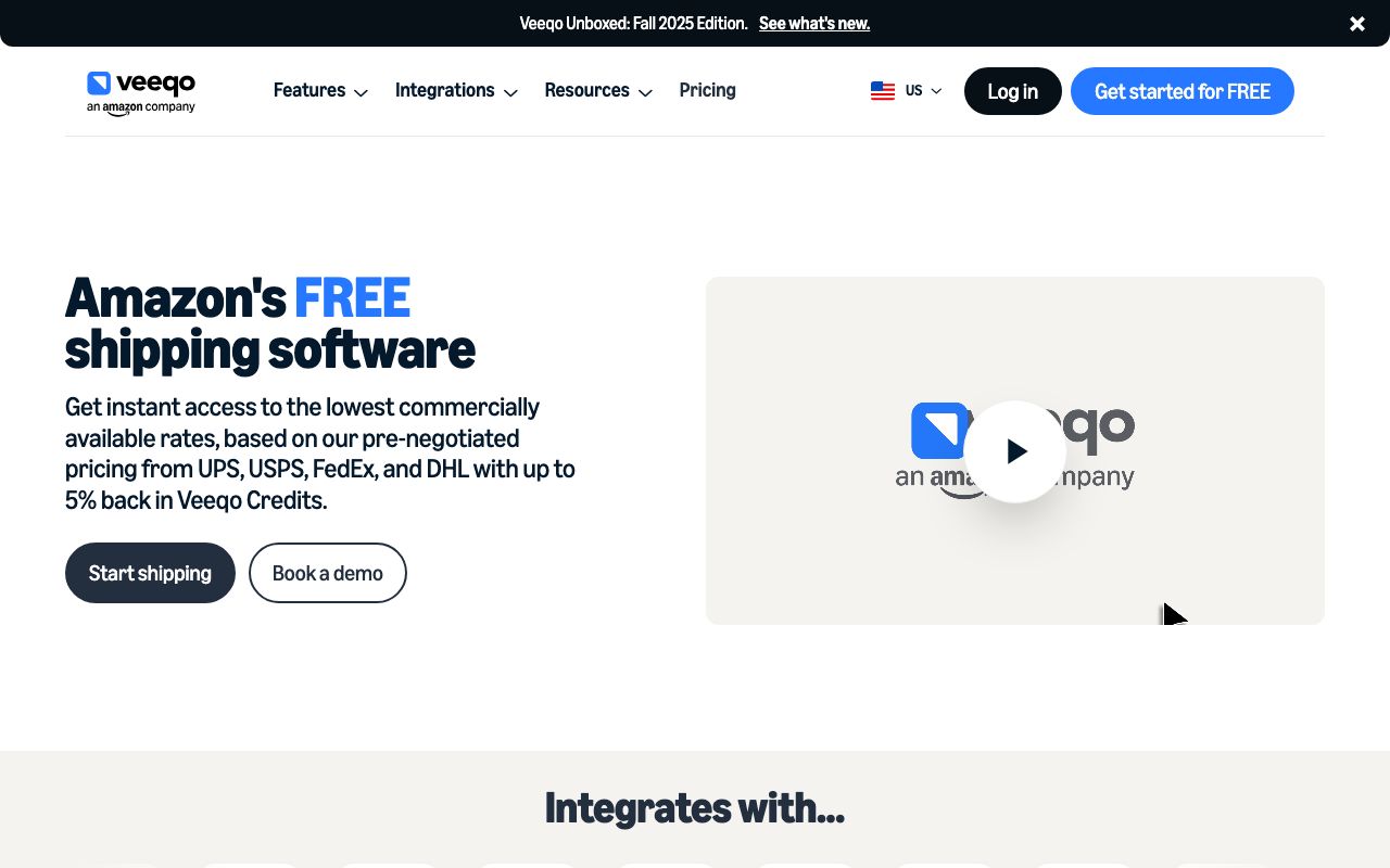 Veeqo — zrzut ekranu interfejsu