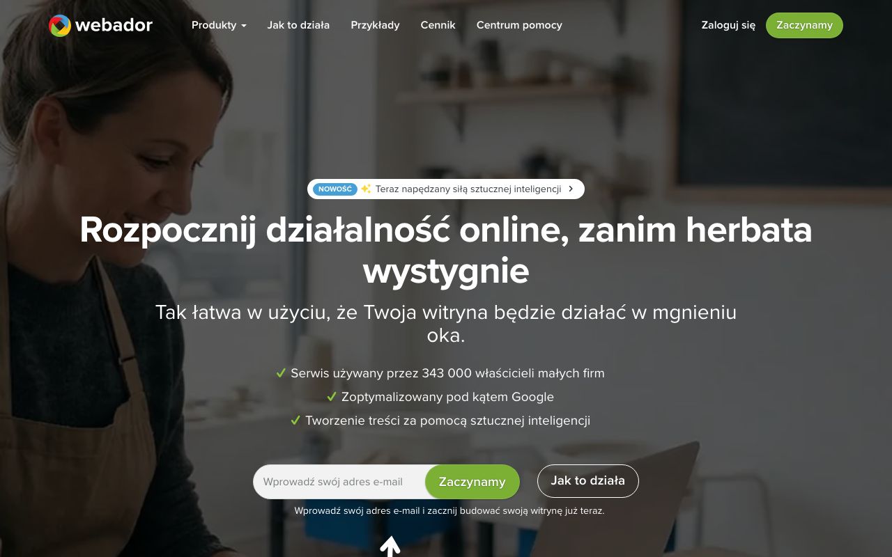 Webador Reviews, Pros and Cons — zrzut ekranu interfejsu