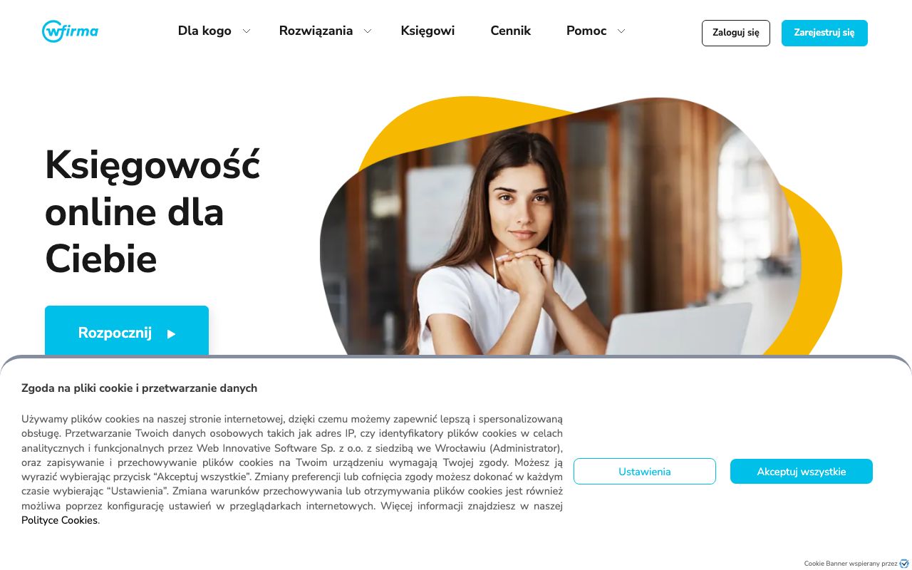 wFirma — zrzut ekranu interfejsu