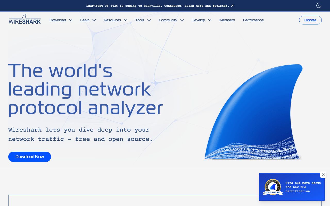 Best 15 Wireshark Alternatives in 2026 — zrzut ekranu interfejsu