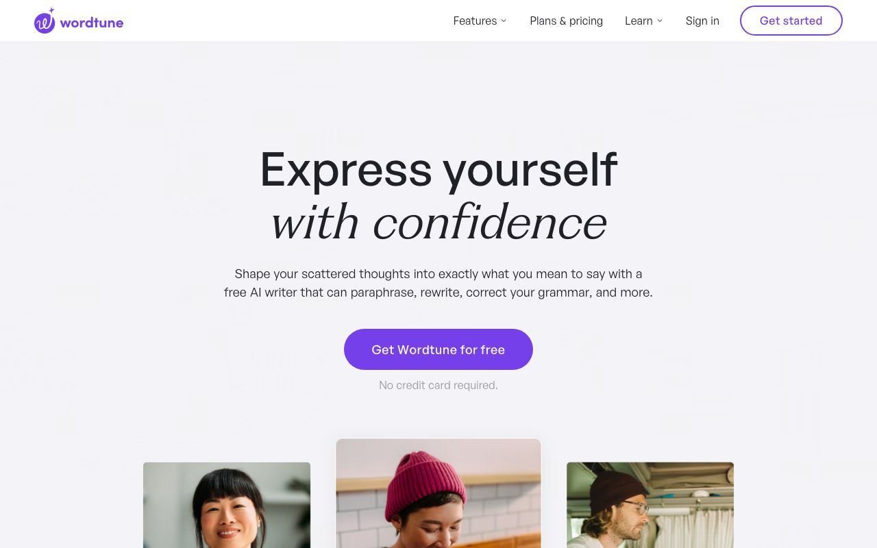 Wordtune. Verified Reviews, Pros & Cons — zrzut ekranu interfejsu