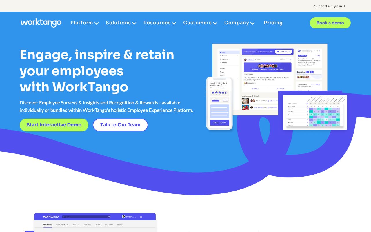 WorkTango — zrzut ekranu interfejsu