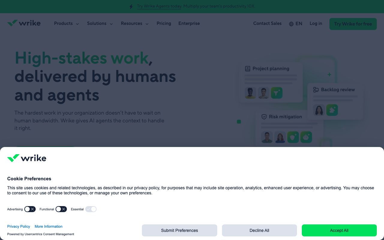 Wrike Reviews, Pros and Cons - 2026 Software Advice — zrzut ekranu interfejsu