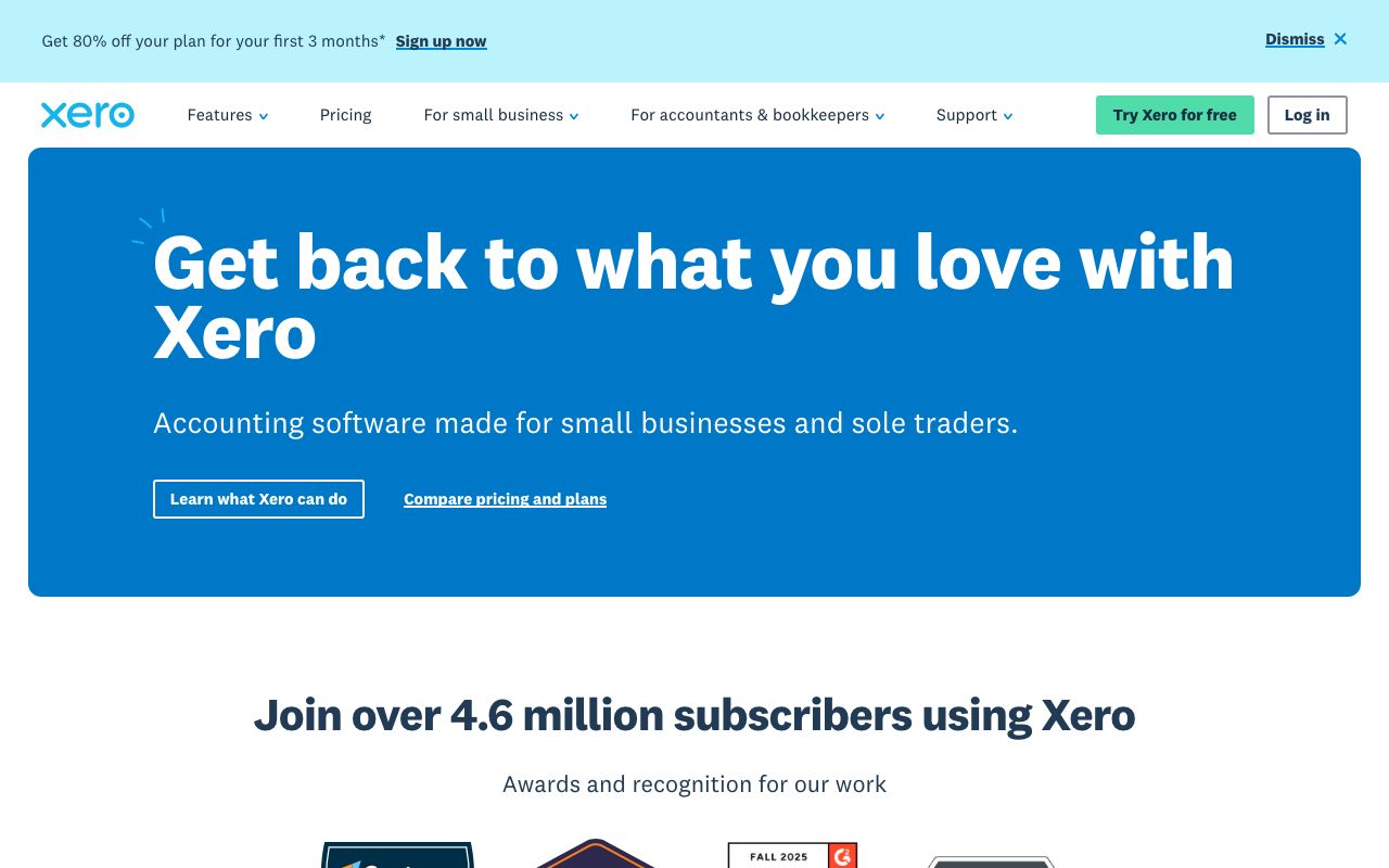 Xero. Verified Reviews, Pros & Cons — zrzut ekranu interfejsu