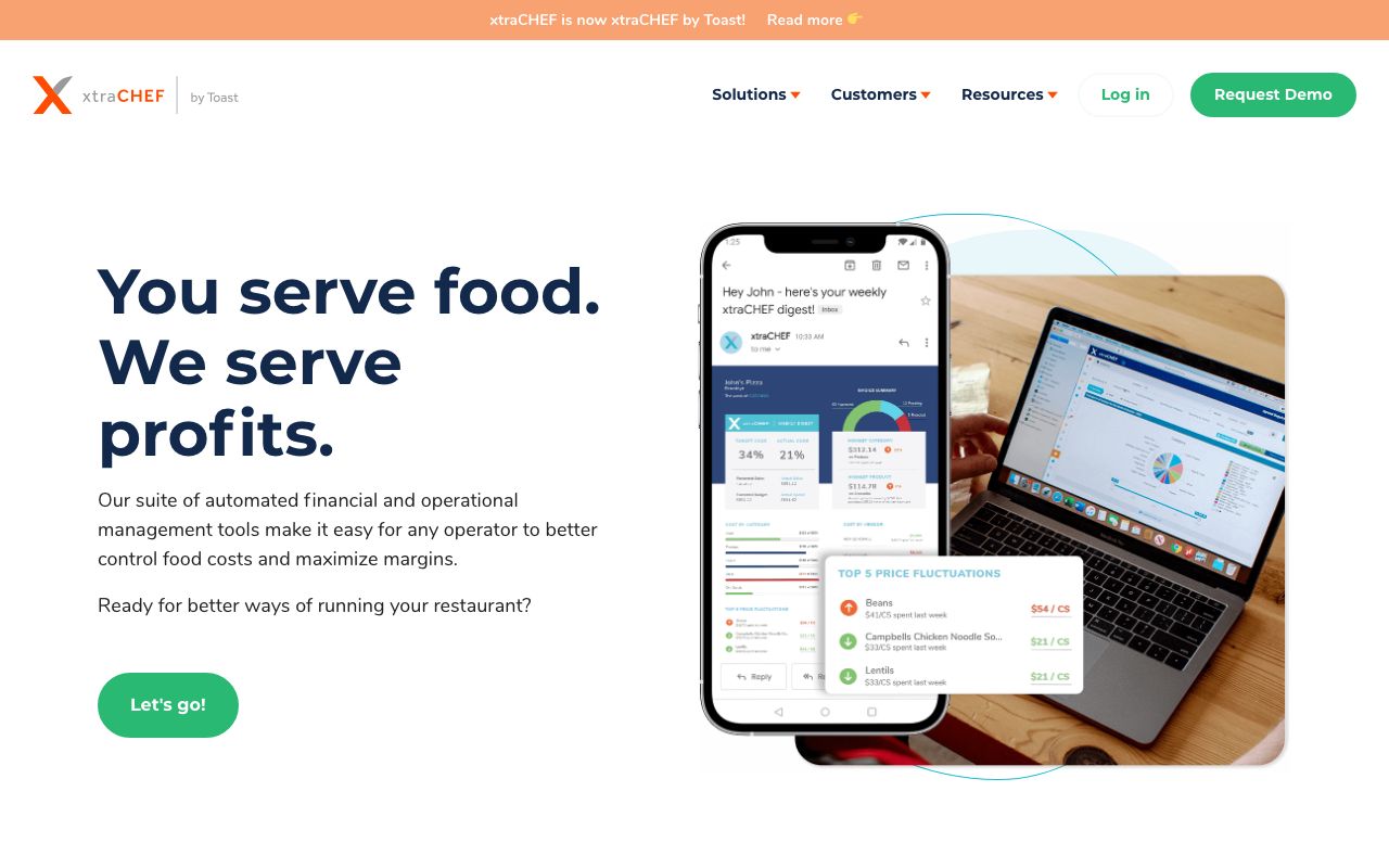 xtraCHEF — zrzut ekranu interfejsu